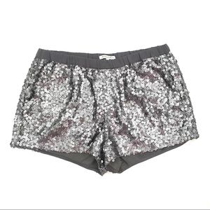 NWT Broadway & Broome Sequin Gunmetal Shorts